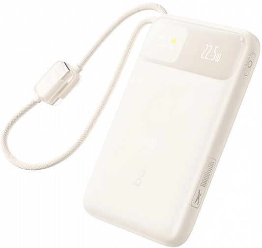 Powerbanka Baseus EnerFill FC11, 10000mAh, 22,5W, QC + PD, 1 x Lightning - 1 x USB-A - 2 x USB-C, Béžová E0027R05