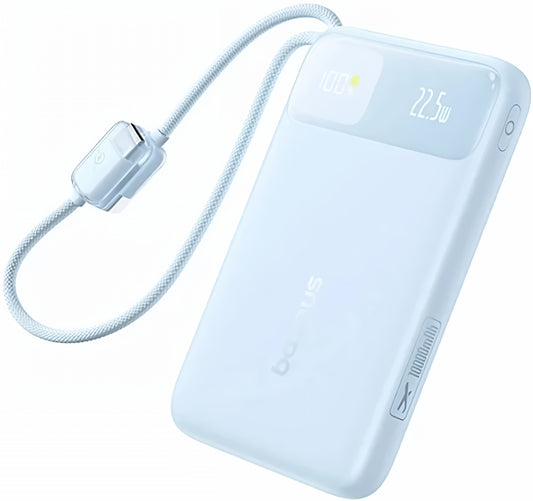 Externí baterie Baseus EnerFill FC11, 10000mAh, 22.5W, QC + PD, 1 x Lightning - 1 x USB-A - 2 x USB-C, Modrá E0027R06