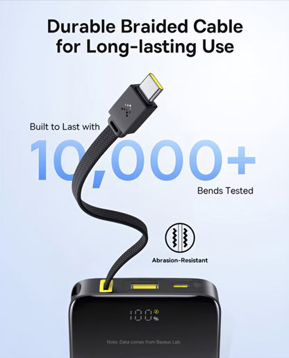 Externí baterie Baseus EnerFill Bipow2 Pro, 10000mAh, 22.5W, QC + PD, 1 x USB-A - 2 x USB-C, Černá E0027600