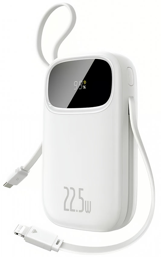 Externí baterie Baseus EnerFill FC31, 10000mAh, 22,5W, QC + PD, 1 x Lightning - 1 x USB-A - 2 x USB-C, bílá P10082106213-00