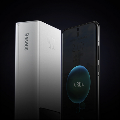 Externí baterie Baseus EnerFill FP41, 30000mAh, 22.5W, QC + PD, 1 x USB-C - 2 x USB-A, Bílá