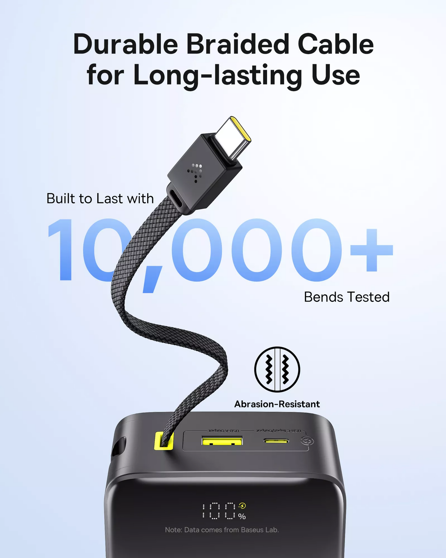 Externí baterie Baseus EnerFill Bipow2 Pro, 30000mAh, 22.5W, QC + PD, 1 x USB-A - 2 x USB-C, Černá E0028100