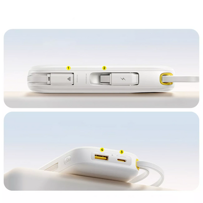Externí baterie Baseus EnerFill FC31, 20000mAh, 45W, QC + PD, 1 x Lightning - 1 x USB-A - 2 x USB-C, Bílá P10082105213-00