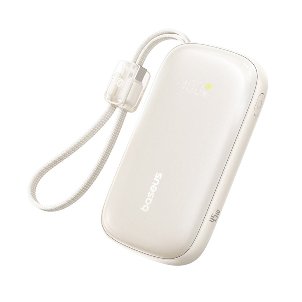 Externí baterie Baseus EnerFill FC21 Qpow 3 Ultra, 10000mAh, 45W, QC + PD, 1 x USB-A - 1 x USB-C, béžová E0027Q01