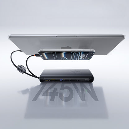 Externí baterie Baseus EnerFill FC41, 25000mAh, 145W, QC + PD, 1 x USB-A - 3 x USB-C, Černá E0028H03