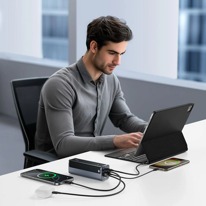 Externí baterie Baseus EnerGeek GP12, 20800mAh, 145W, QC + PD, 2 x USB-A - 2 x USB-C, Šedá P10082109813-00