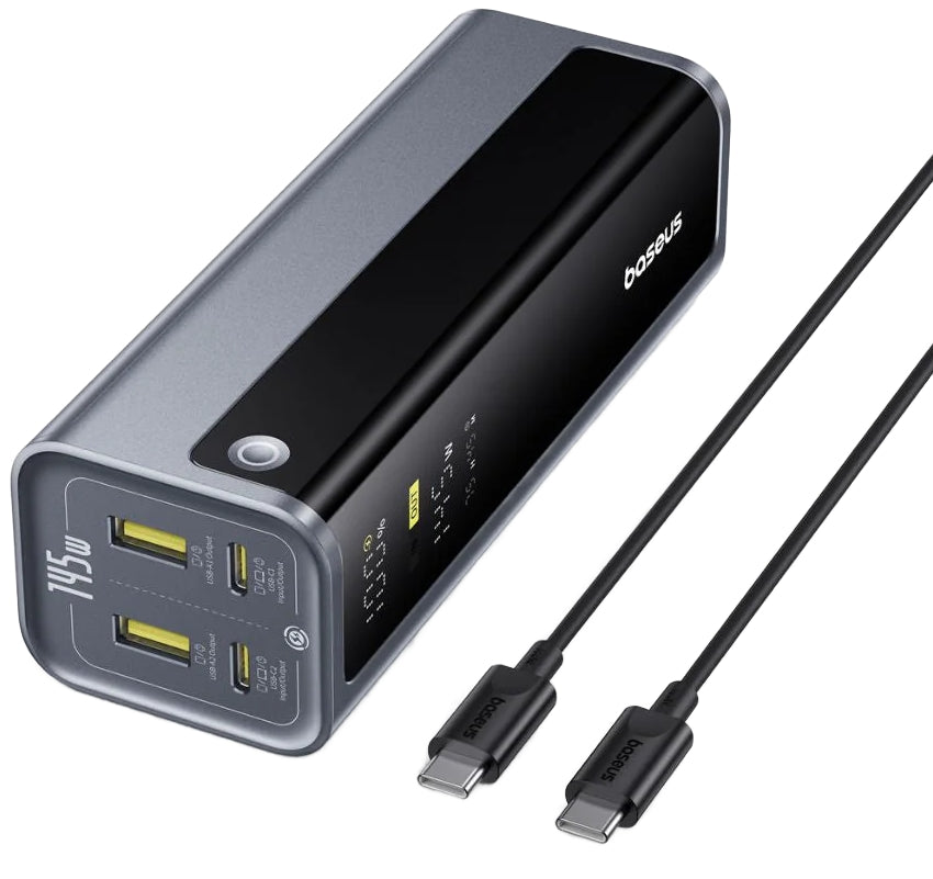 Externí baterie Baseus EnerGeek GP12, 20800mAh, 145W, QC + PD, 2 x USB-A - 2 x USB-C, Šedá P10082109813-00