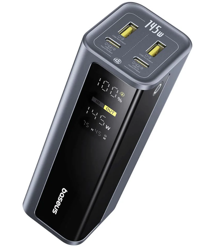 Externí baterie Baseus EnerGeek GP12, 20800mAh, 145W, QC + PD, 2 x USB-A - 2 x USB-C, Šedá P10082109813-00