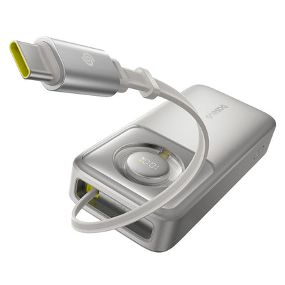 Externí baterie Baseus Free2Pull, 20000mAh, 65W, PD, 2 x USB-C, šedá P10073700843-00