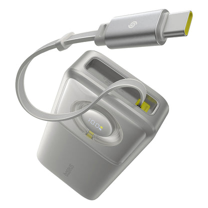 Externí baterie Baseus Free2Pull, 20000mAh, 65W, PD, 2 x USB-C, šedá P10073700843-00