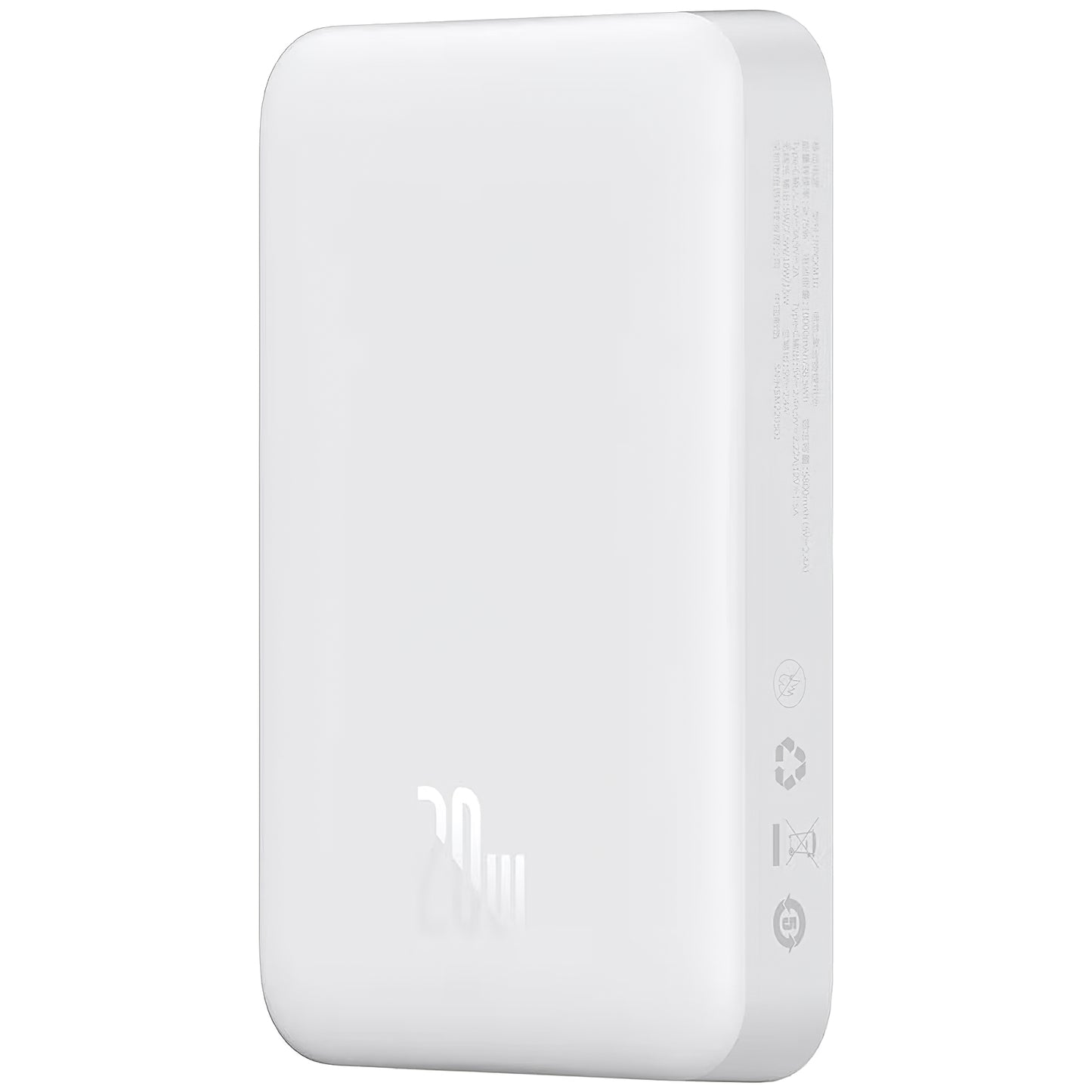 Externí baterie Baseus Magnetic Mini, 10000mAh, 20W, PD + FQI, 1 x USB-C, Bílá P10059001223-00