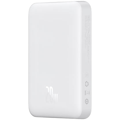 Externí baterie Baseus Magnetic Mini, 10000mAh, 20W, PD + FQI, 1 x USB-C, Bílá P10059001223-00