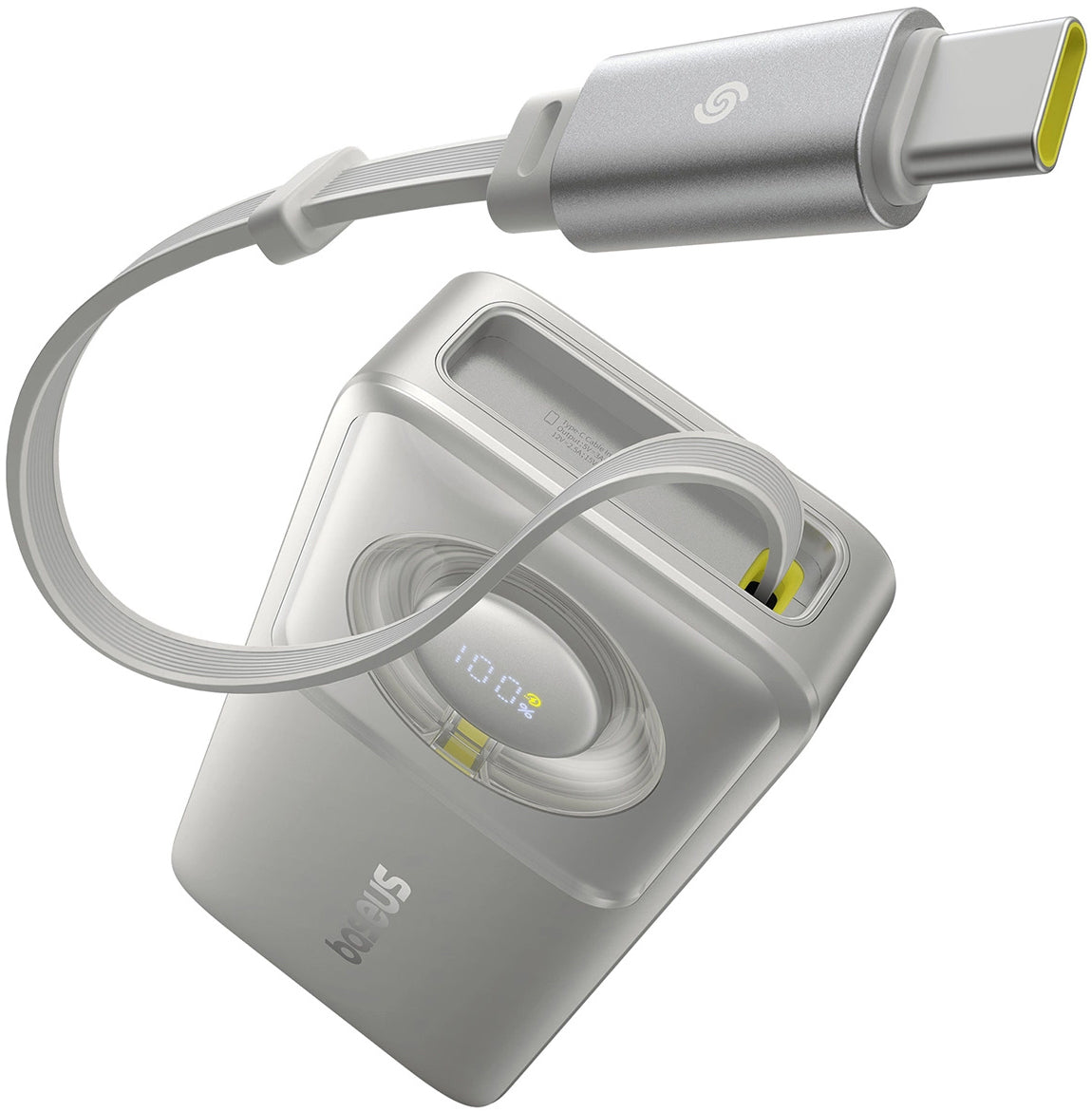 Externí baterie Baseus OS Free2Pull, 10000mAh, 30W, PD, 2 x USB-C, šedá P10073701843-00