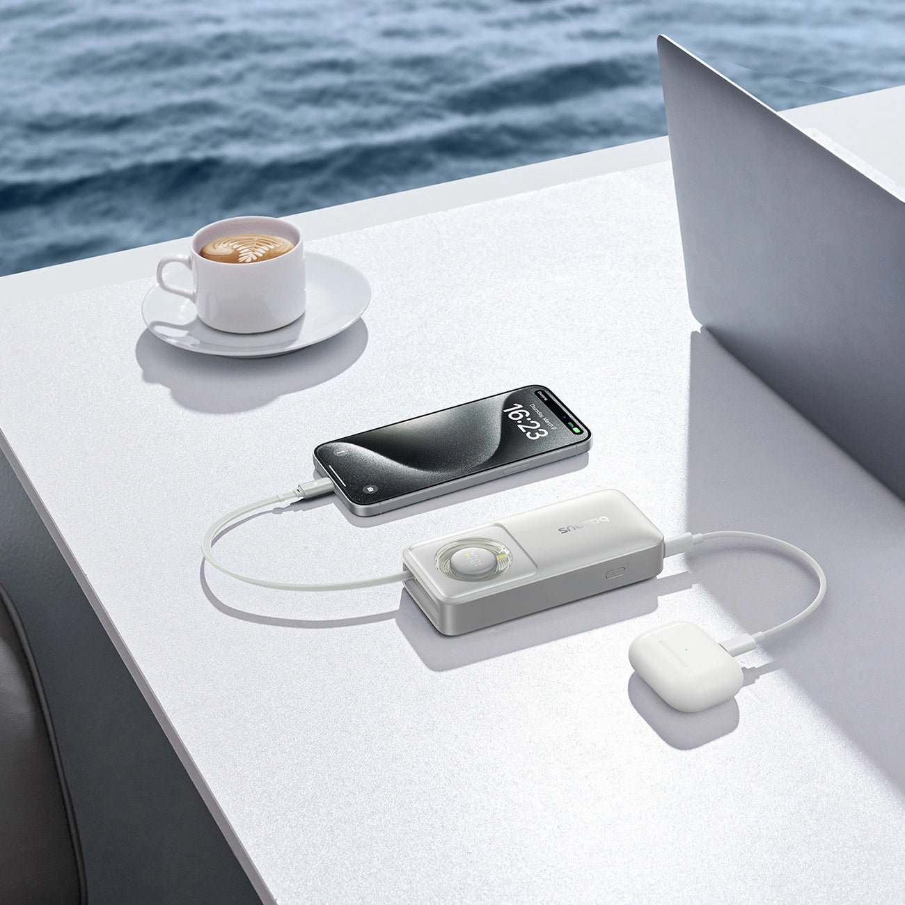 Externí baterie Baseus OS Free2Pull, 10000mAh, 30W, PD, 2 x USB-C, šedá P10073701843-00