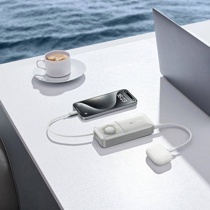 Externí baterie Baseus OS Free2Pull, 10000mAh, 30W, PD, 2 x USB-C, šedá P10073701843-00