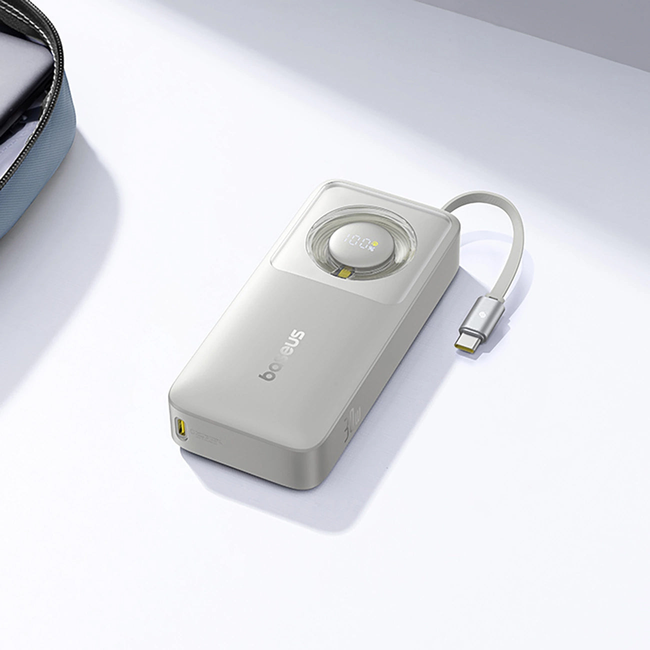 Externí baterie Baseus OS Free2Pull, 10000mAh, 30W, PD, 2 x USB-C, šedá P10073701843-00