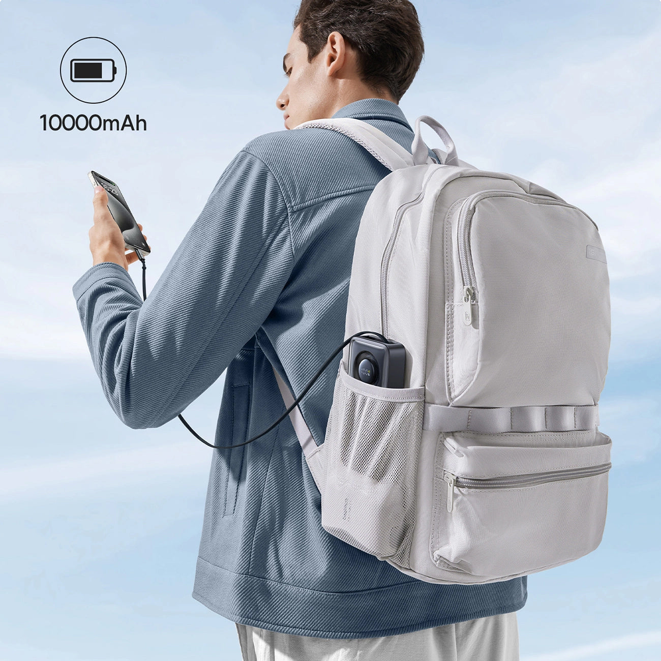 Externí baterie Baseus OS Free2Pull, 10000mAh, 30W, PD, 2 x USB-C, Černá P10073701123-00