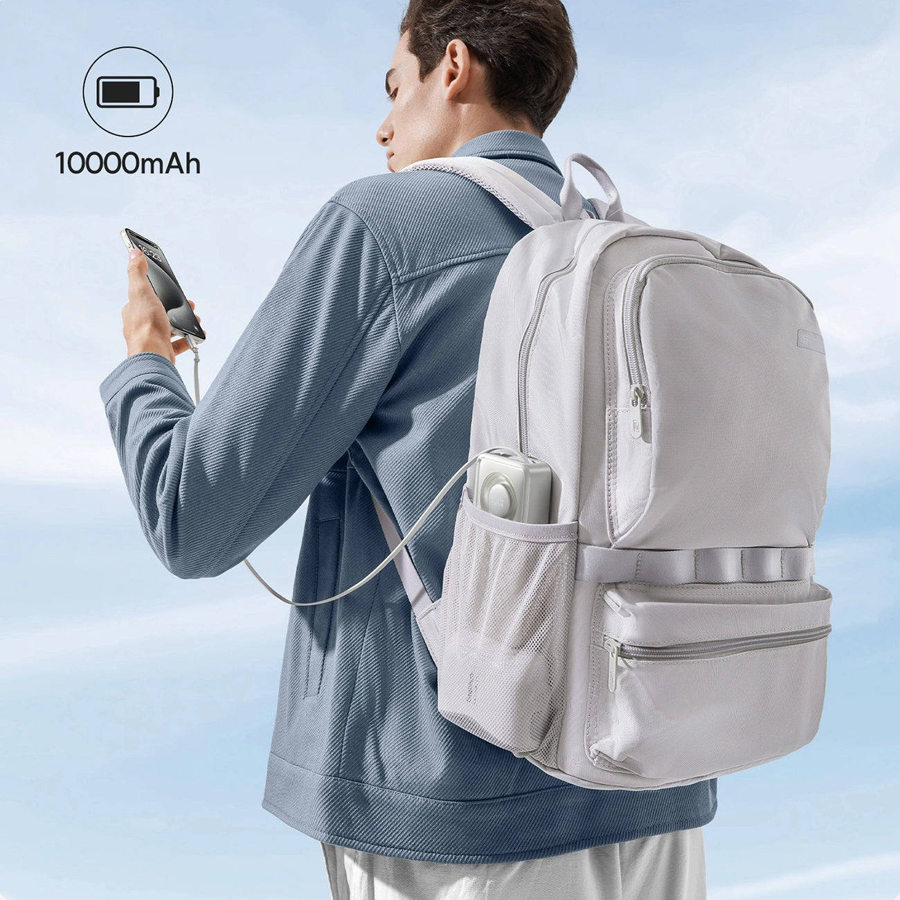 Externí baterie Baseus OS Free2Pull, 10000mAh, 30W, PD, 2 x USB-C, šedá P10073701843-00