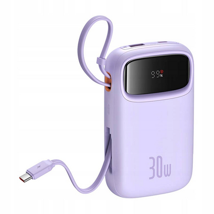 Externí baterie Baseus Qpow2, 10000mAh, 30W, QC + PD, 1 x USB-A - 3 x USB-C, Fialová P10055008513-00
