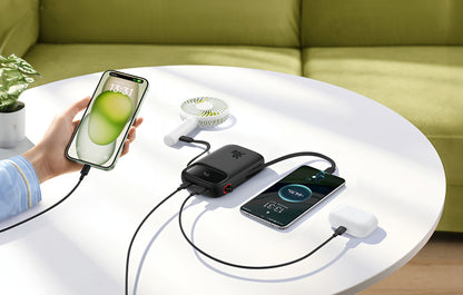 Externí baterie Baseus Qpow2, 20000mAh, 30W, QC + PD, 1 x USB-A - 3 x USB-C, Černá P10055009113-00