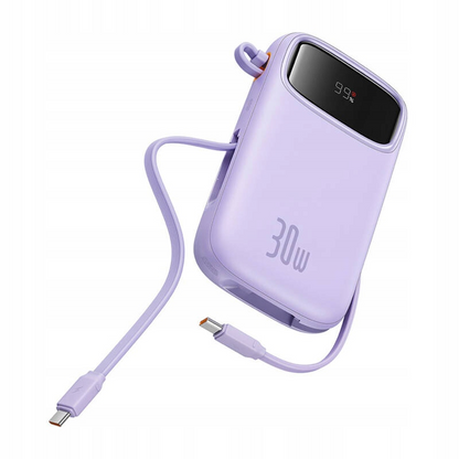 Externí baterie Baseus Qpow2, 10000mAh, 30W, QC + PD, 1 x USB-A - 3 x USB-C, Fialová P10055008513-00