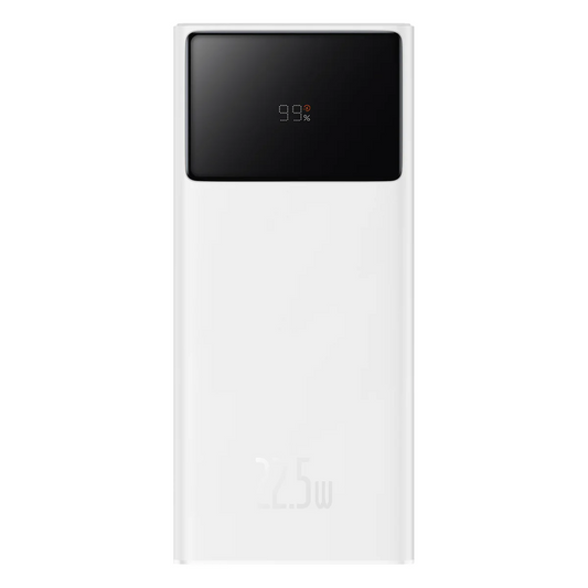Externí baterie Baseus Star Lord, 30000mAh, 22.5W, QC + PD, 1 x USB-C - 2 x USB-A, bílá PPXJ080102
