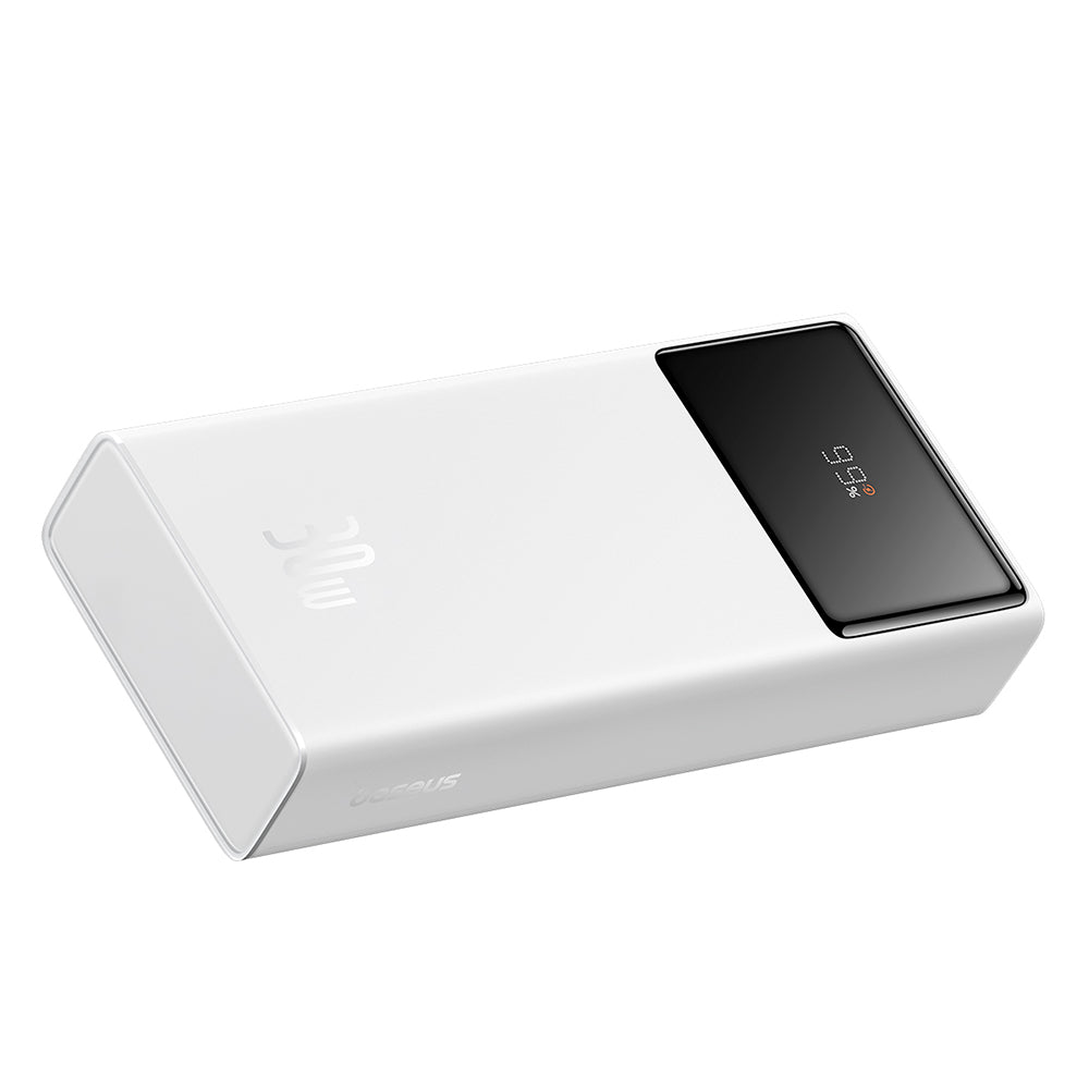 Externí baterie Baseus Star Lord, 20000mAh, 30W, QC + PD, 1 x USB-C - 2 x USB-A, Bílá P10022904213-00