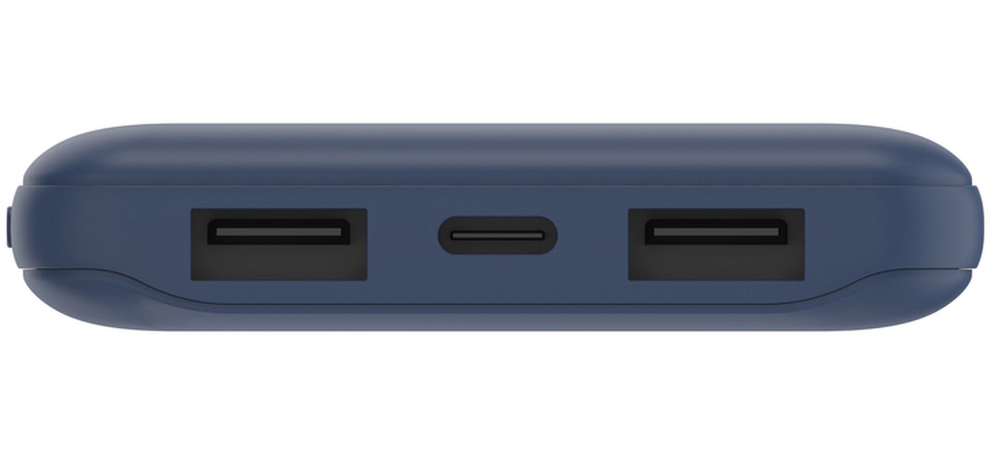 Belkin BoostCharge External Battery, 10000mAh, 15W, 1 x USB-C - 2 x USB-A, Navy BPB011btBL