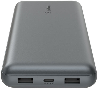 Externí baterie Belkin BoostCharge Pro, 20000mAh, 15W, 1 x USB-C - 2 x USB-A, Šedá BPB012btGY