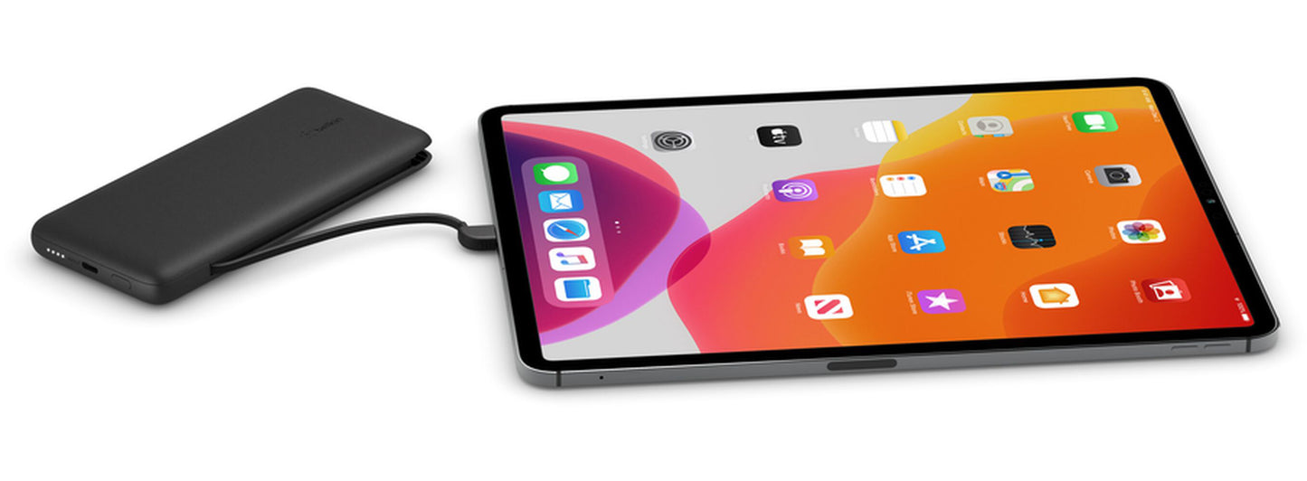 Belkin BoostCharge Plus External Battery, 10000mAh, 23W, QC + PD, 1 x Lightning - 2 x USB-C, Black BPB006btBLK