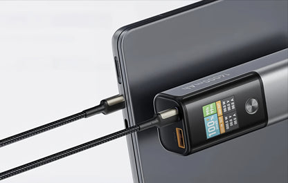 Externí baterie BlitzWolf BW-P23, 14000mAh, 100W, QC + PD, 1 x USB-A - 1 x USB-C, Šedá