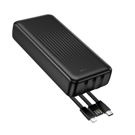 Externí baterie Borofone BJ79 Clever, 20000mAh, 10W, 1 x Lightning - 1 x USB-A - 1 x USB-C, černá.