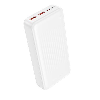 Externí baterie Borofone BJ80A Clever, 20000mAh, 22.5W, QC + PD, 1 x USB-C - 2 x USB-A, Bílá