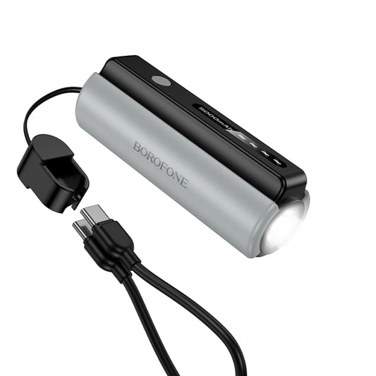 Externí baterie Borofone BJ87 Star, 5000mAh, 10W, 1 x USB-C, Šedá