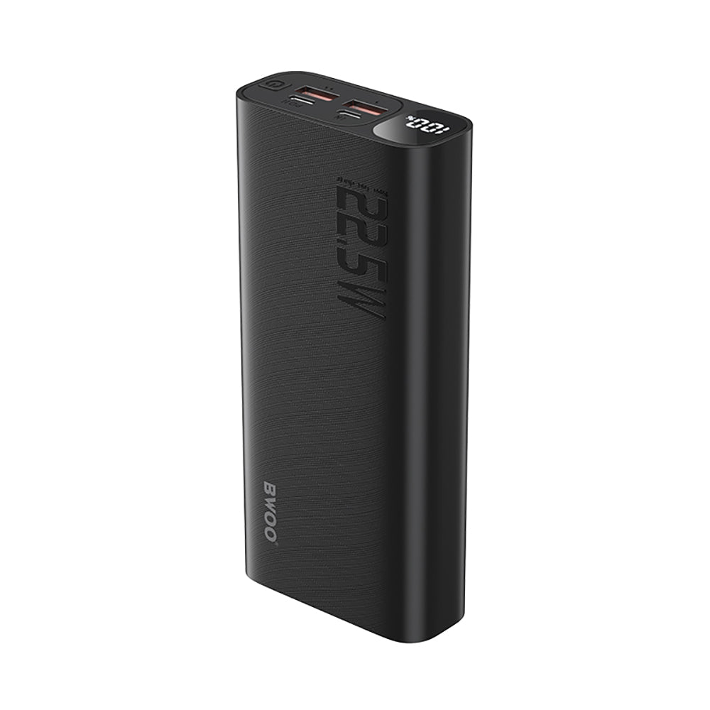 Externí baterie BWOO BO-P44, 20000mAh, 22.5W, QC + PD, 1 x USB-C - 2 x USB-A, Černá