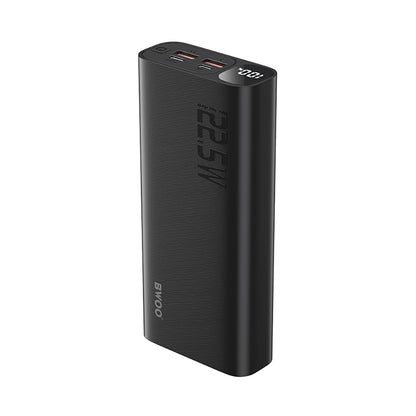 Externí baterie BWOO BO-P44, 20000mAh, 22.5W, QC + PD, 1 x USB-C - 2 x USB-A, Černá