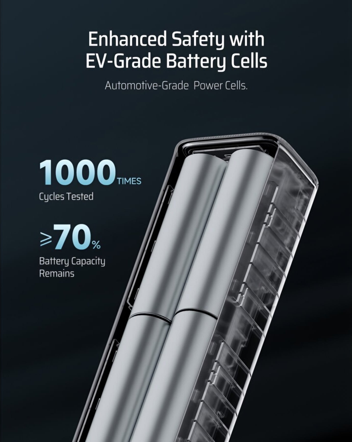 Externí baterie Cuktech, 10000mAh, 150W, QC + PD, 1 x USB-A - 1 x USB-C, Šedá CKPB100PGLBK