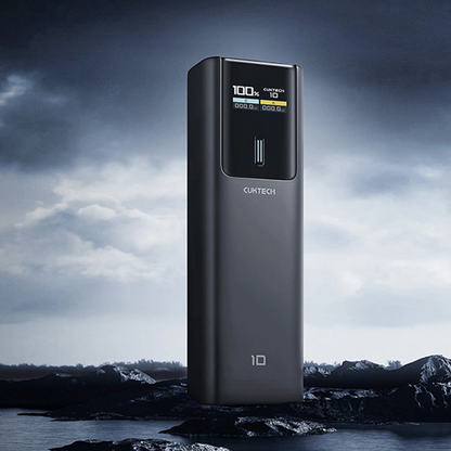 Externí baterie Cuktech, 10000mAh, 150W, QC + PD, 1 x USB-A - 1 x USB-C, Černá CKPB100PGLBL