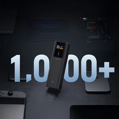 Externí baterie Cuktech, 10000mAh, 150W, QC + PD, 1 x USB-A - 1 x USB-C, Černá CKPB100PGLBL