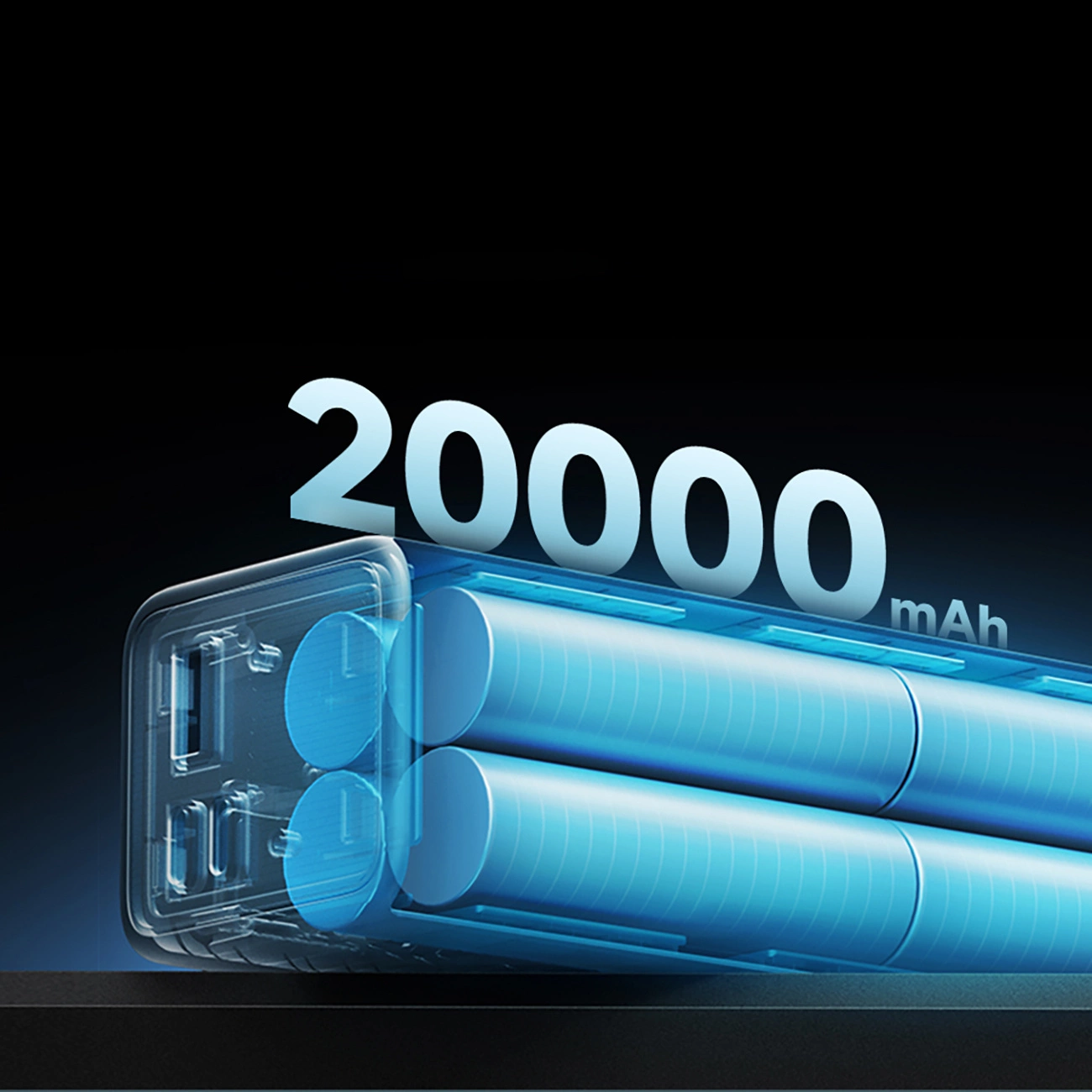 Externí baterie Cuktech, 20000mAh, 100W, QC + PD, 1 x USB-A - 2 x USB-C, Šedá CUKP200XGLGR