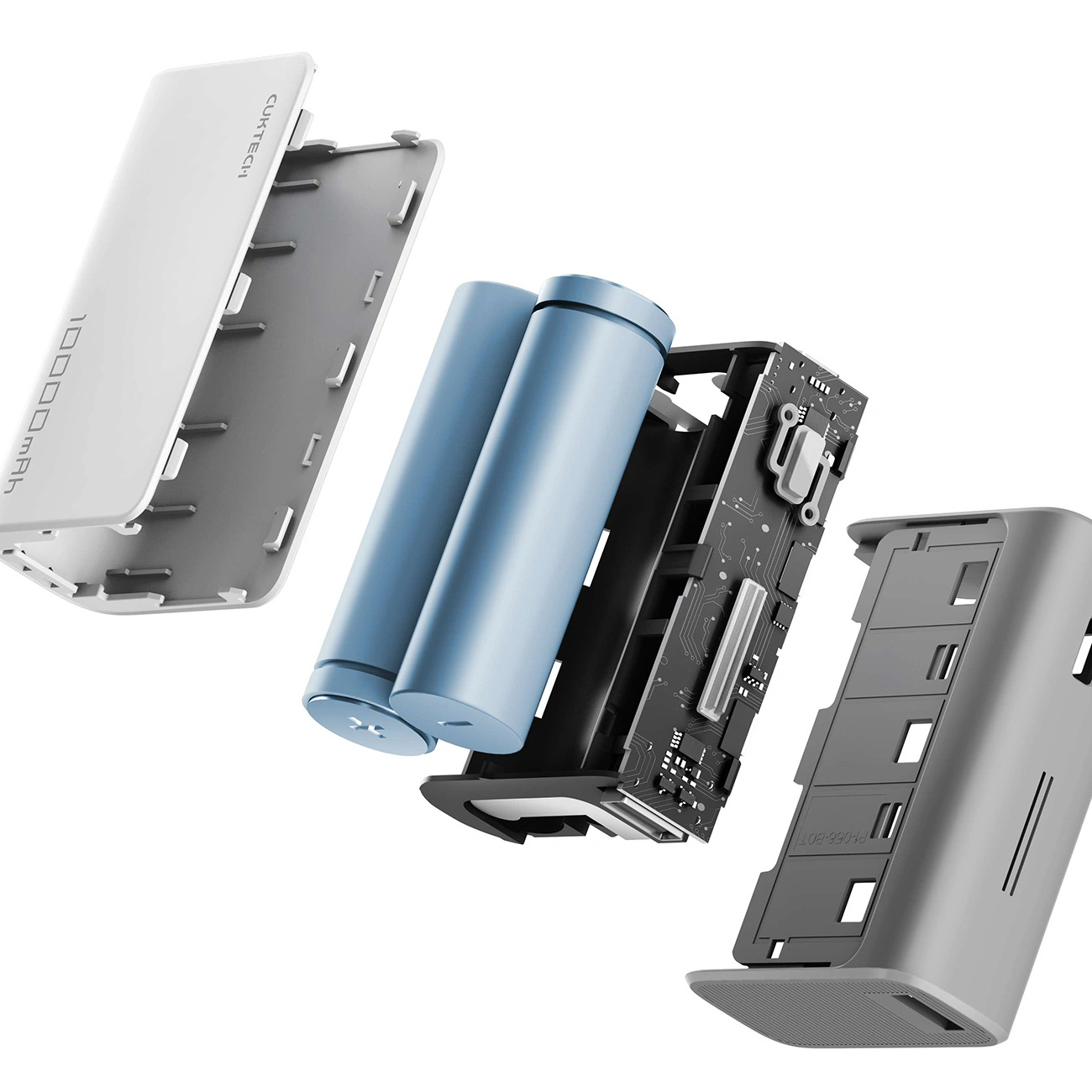 Externí baterie Cuktech CP13, 10000mAh, 30W, QC + PD, 1 x USB-A - 1 x USB-C, Šedá