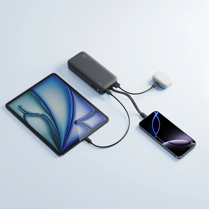 Externí baterie Cuktech LPB200N, 20000mAh, 40W, QC + PD, 1 x USB-A - 2 x USB-C, černá