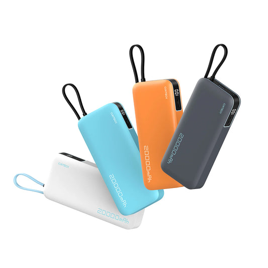 Externí baterie Cuktech LPB200N, 20000mAh, 45W, QC + PD, 1 x USB-A - 2 x USB-C, bílá CUKP200NGLLG
