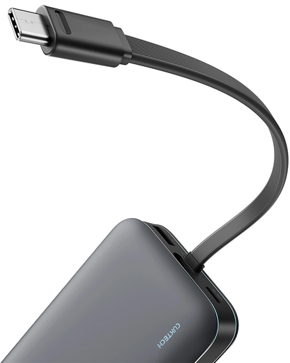Externí baterie Cuktech LPB200N, 20000mAh, 40W, QC + PD, 1 x USB-A - 2 x USB-C, černá