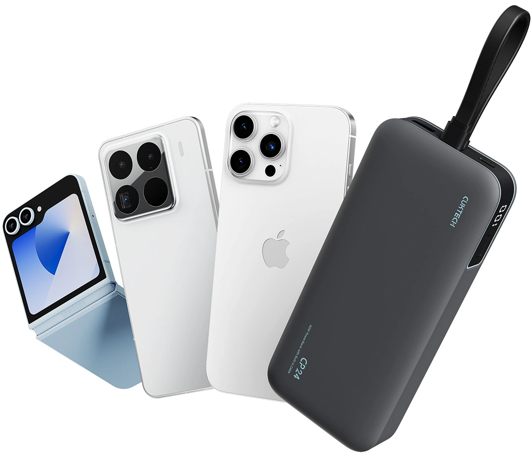 Externí baterie Cuktech LPB200N, 20000mAh, 40W, QC + PD, 1 x USB-A - 2 x USB-C, černá