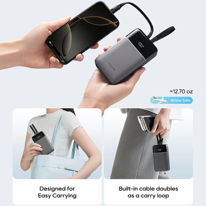 Externí baterie Cuktech LPB200NL, 20000mAh, 40W, QC + PD, 1 x Lightning - 1 x USB-A - 2 x USB-C, Šedá CKB200NLGLGY