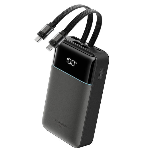 Externí baterie Cuktech LPB200NL, 20000mAh, 40W, QC + PD, 1 x Lightning - 1 x USB-A - 2 x USB-C, Šedá CKB200NLGLGY