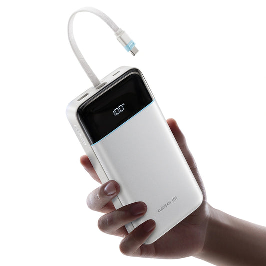 Powerbanka Cuktech LPB252N, 25 000 mAh, 120 W, QC + PD, 1× USB-A – 2× USB-C, bílá