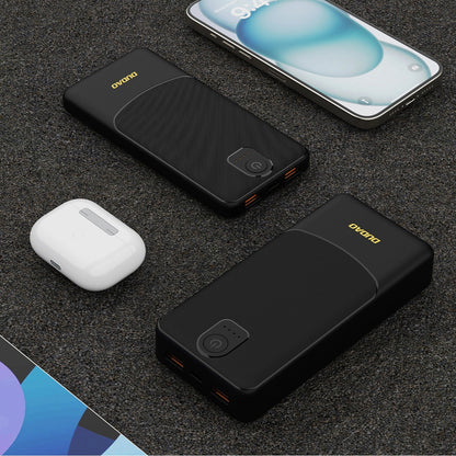 Externí baterie Dudao K10, 10000mAh, 12W, 2 x USB-A, Černá