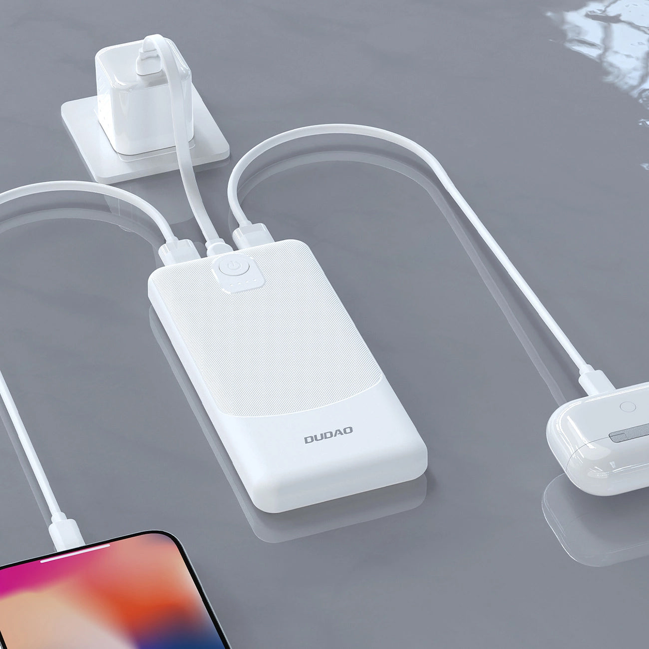 Externí baterie Dudao K10, 10000mAh, 12W, 2 x USB-A, Černá